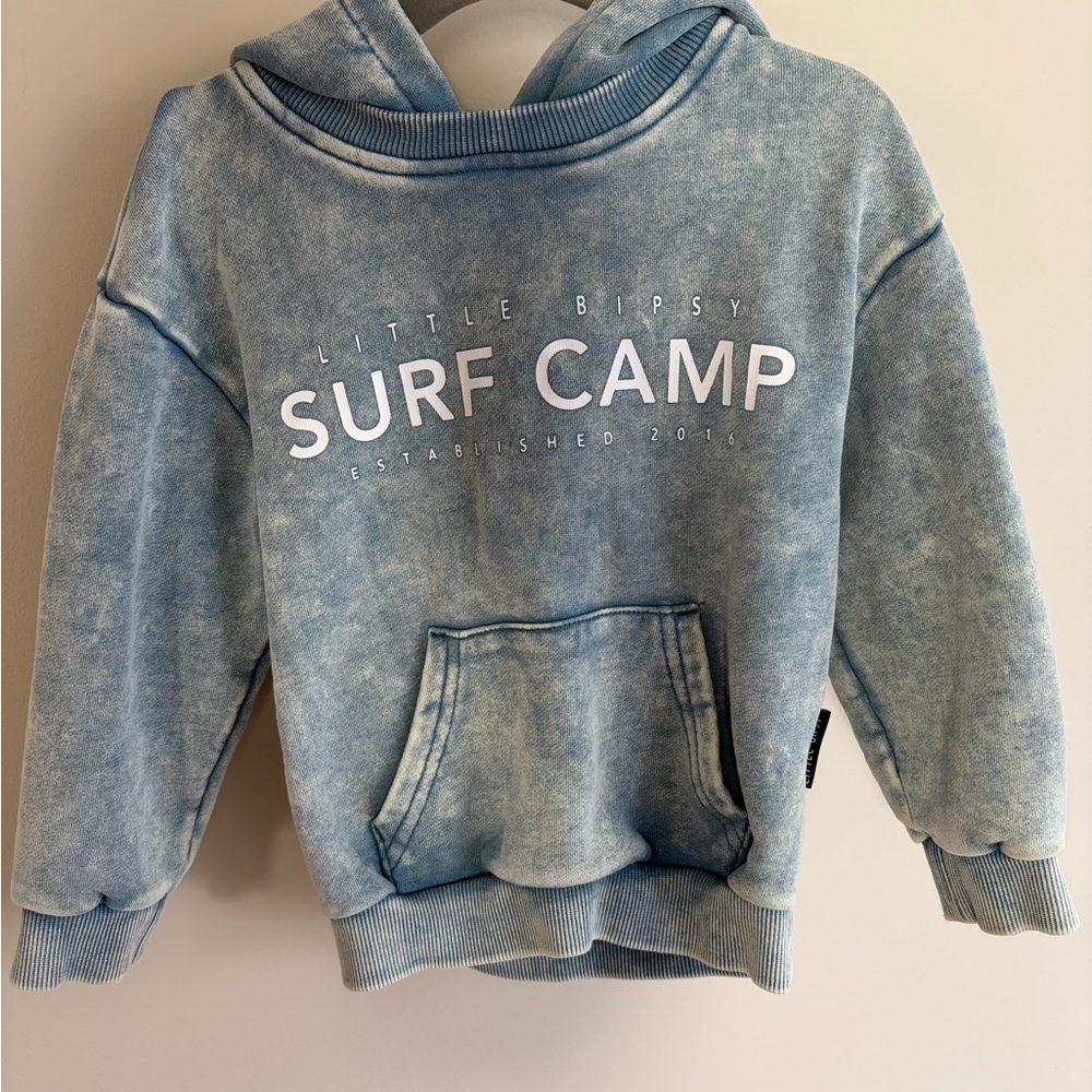Little Bipsy Kids Washed Blue Surf Camp Hoodie